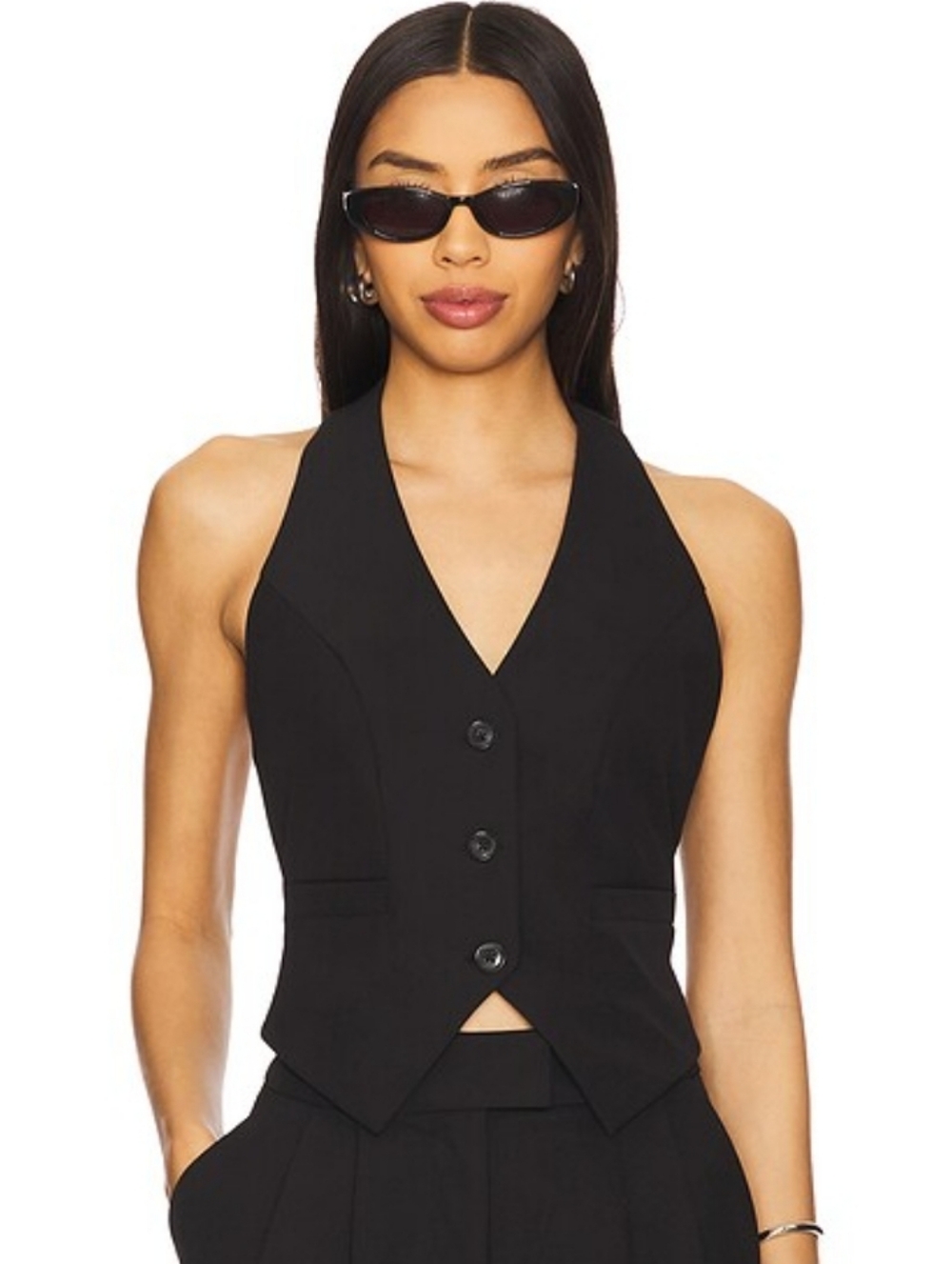 Lovers + Friends Black Alysson Top Halter Vest Top S